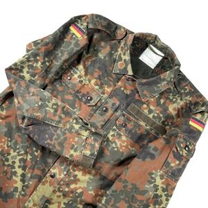 German Bundeswehr Flecktarn Military Camo Field Shacket Mens Field shirt M/L